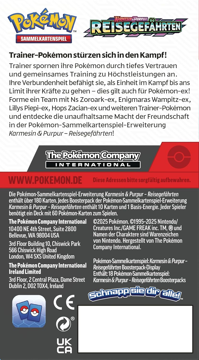 Pokémon Reisegefährten 18 Booster Display DE