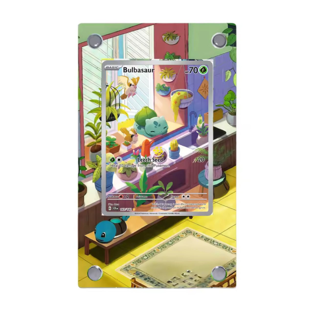 Pokémon Acryl-Kartenständer – Schiggy, Bisasam und Glumanda